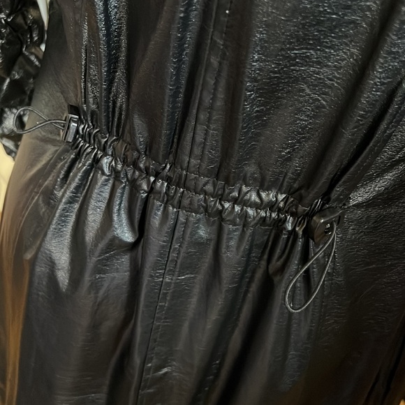 COPY - Designer High Low faux leather quilted dress size L - Picture 13 of 14